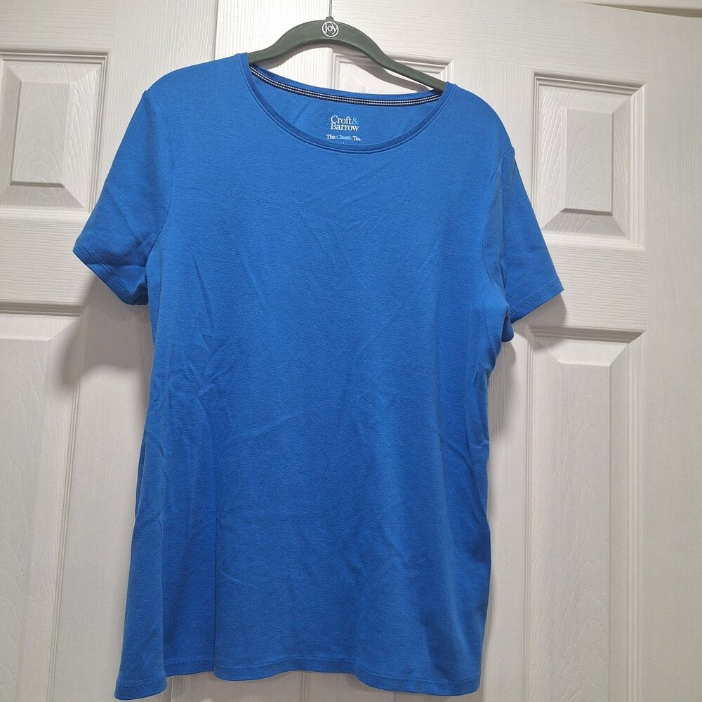Croft & Barrow Classic Tee - Blue - Size L